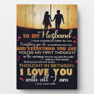 To My Husband Decor   To My Husband Letter Plaque
