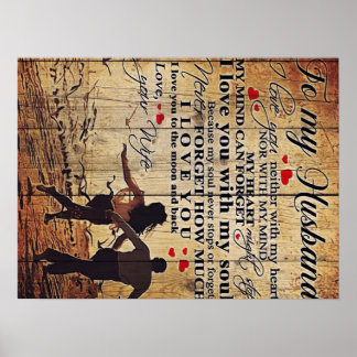 To My Husband Design | Letter To Him | Lovely Gift Poster