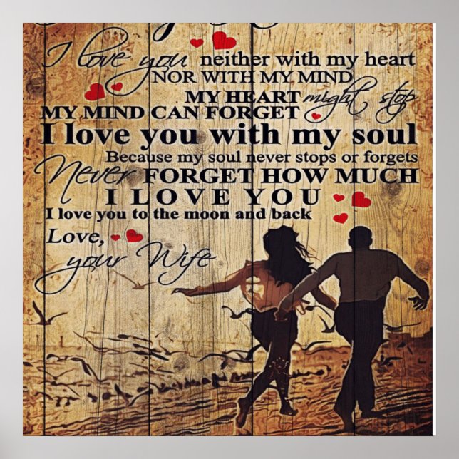 To My Husband Design | Letter To Him | Lovely Gift Poster (Front)