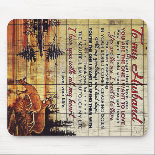To My Husband Design Love Letter For Husband Mouse Pad