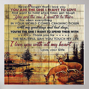To My Husband Design Love Letter For Husband Poster