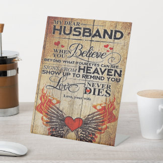To My Husband Design | Love Letter Gift To Him Pedestal Sign