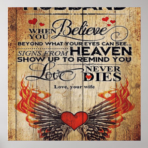 To My Husband Design Love Letter Gift To Him Poster
