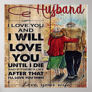 To My Husband Design Love Letter To Him Poster