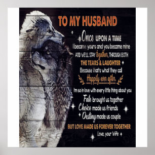 To My Husband Design Love Quotes To Husband Poster