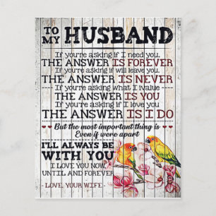 To My Husband Design, New Home Gift Flyer