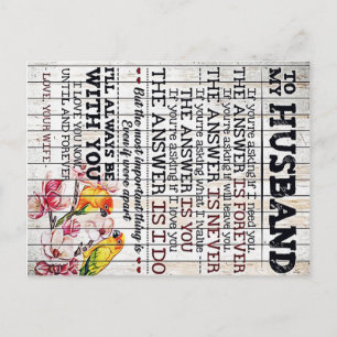 To My Husband Design, New Home Gift Postcard