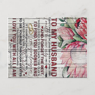 To My Husband Design, To My Husband Gift Announcement Postcard