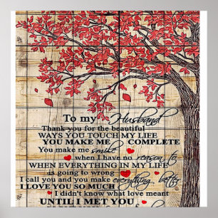 To My Husband Funny Quotes To Husband Gift Poster
