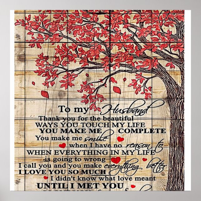 To My Husband | Funny Quotes To Husband Gift Poster (Front)