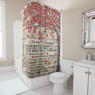 To My Husband   Funny Quotes To Husband Gift Shower Curtain