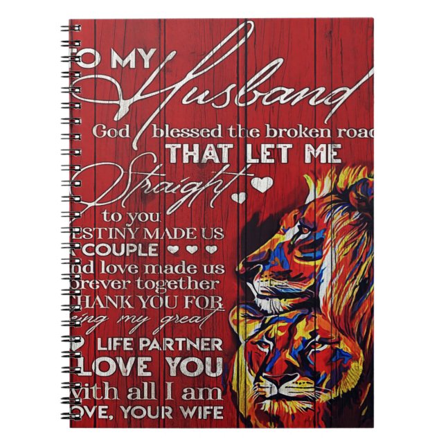 To My Husband Gift, Best Holiday Present Notebook (Front)