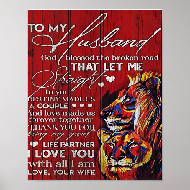 To My Husband Gift, Best Holiday Present Poster (Front)