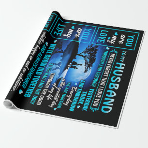 To My Husband Gift, Cute Husband Birthday Gift Wrapping Paper