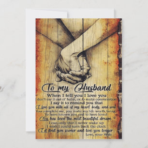 To My Husband Gift Cute Husband Gift Holiday Card
