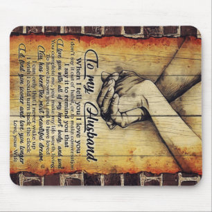 To My Husband Gift   Cute Husband Gift Mouse Pad