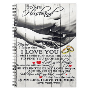To My Husband Gift, Holiday Gift Notebook