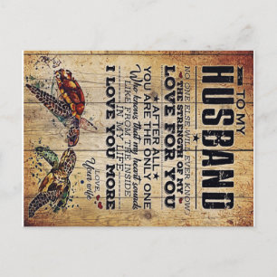 To My Husband Gift, Holiday Gift Postcard