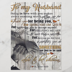 To My Husband Gift   Husband Letter   Home Decor   Menu