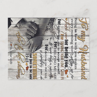 To My Husband Gift | Husband Letter | Home Decor | Postcard