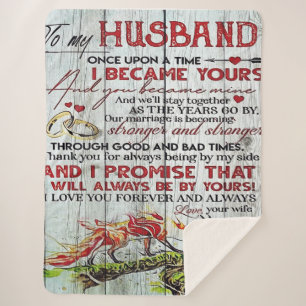 To My Husband Gift Letter For Him Sherpa Blanket