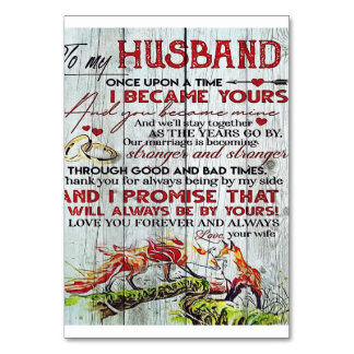 To My Husband Gift | Letter For Him | Table Number