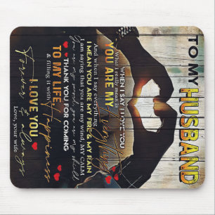 To My Husband Gift Lovely Husband Letter Mouse Pad