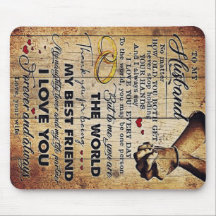 To my Husband Gift Lovely Husband Letter Mouse Pad