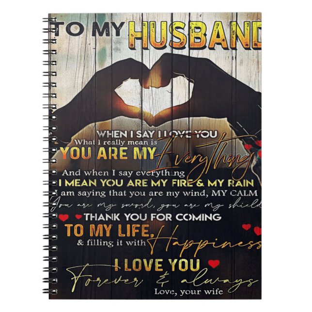 To My Husband Gift | Lovely Husband Letter | Notebook (Front)