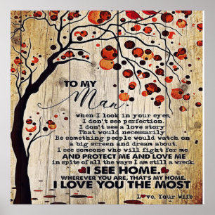 To My Husband Gift   Lovely Husband Letter   Poster