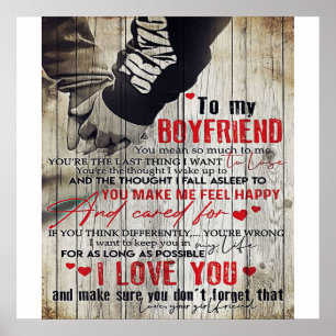 To my Husband Gift Lovely Husband Letter Poster