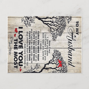 To My Husband Gift   Lovely Husband Letter Present Announcement Postcard