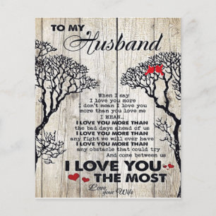 To My Husband Gift   Lovely Husband Letter Present Flyer
