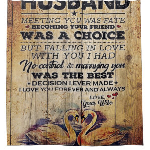 To My Husband Gift Lovely Husband Letter Shower Curtain