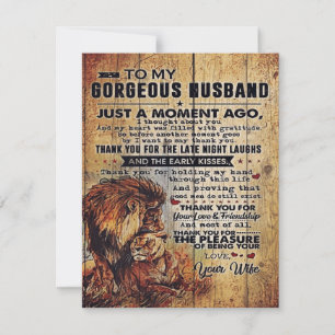 To My Husband Gift Lovely Letter for Husband Invitation