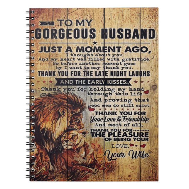 To My Husband Gift | Lovely Letter for Husband Notebook (Front)
