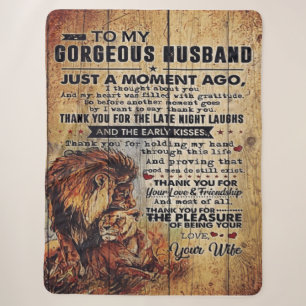 To My Husband Gift Lovely Letter for Husband Sherpa Blanket
