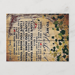 To My Husband Gift, New House Decor Announcement Postcard