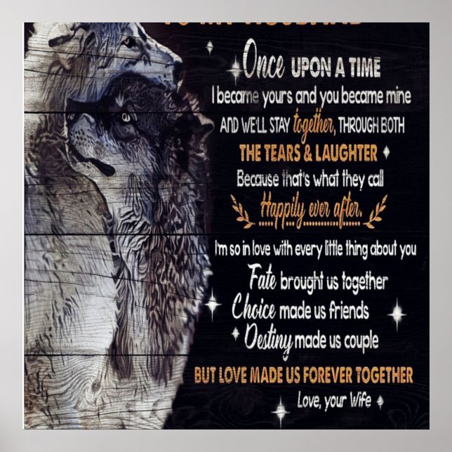 To My Husband Gift, Personalised Present Poster (Front)