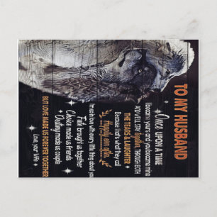 To My Husband Gift, Personalized Present Postcard