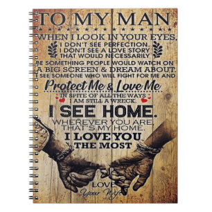 To my husband gift Special letter to husband Notebook