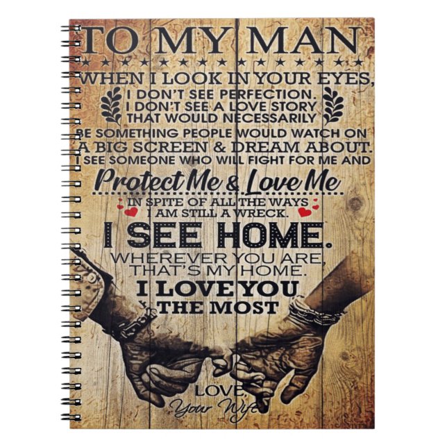To my husband gift | Special letter to husband Notebook (Front)