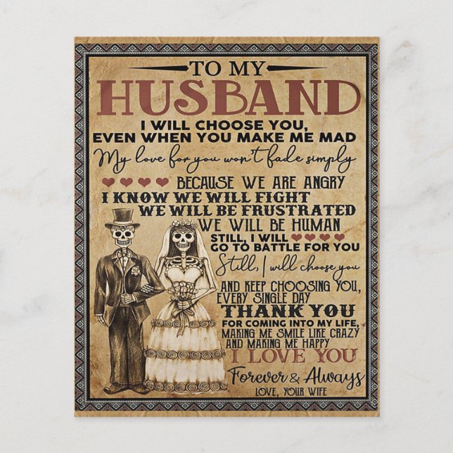 To My Husband Halloween Couple Love Gift Flyer (Front)