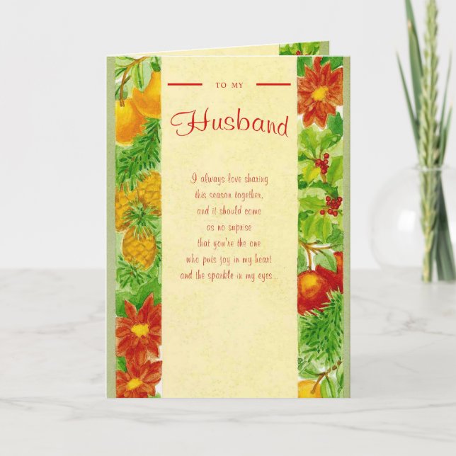 To My Husband Holiday Card (Front)