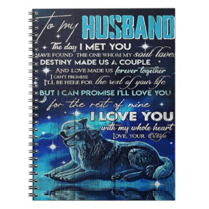 To My Husband Home Decor Gift For Holiday Notebook