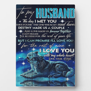 To My Husband Home Decor Gift For Holiday Plaque