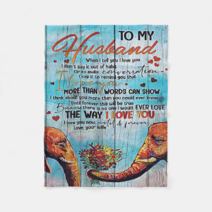To my Husband   House Decoration Gift Fleece Blanket