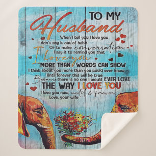 To my Husband House Decoration Gift Sherpa Blanket