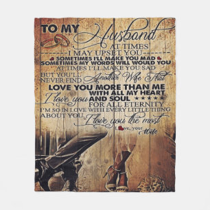 To My Husband Letter   Best Father's Day Present   Fleece Blanket
