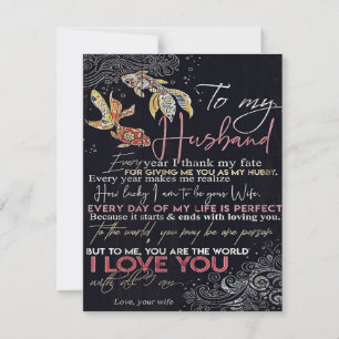 To My Husband Letter Best Father's Day Present Invitation